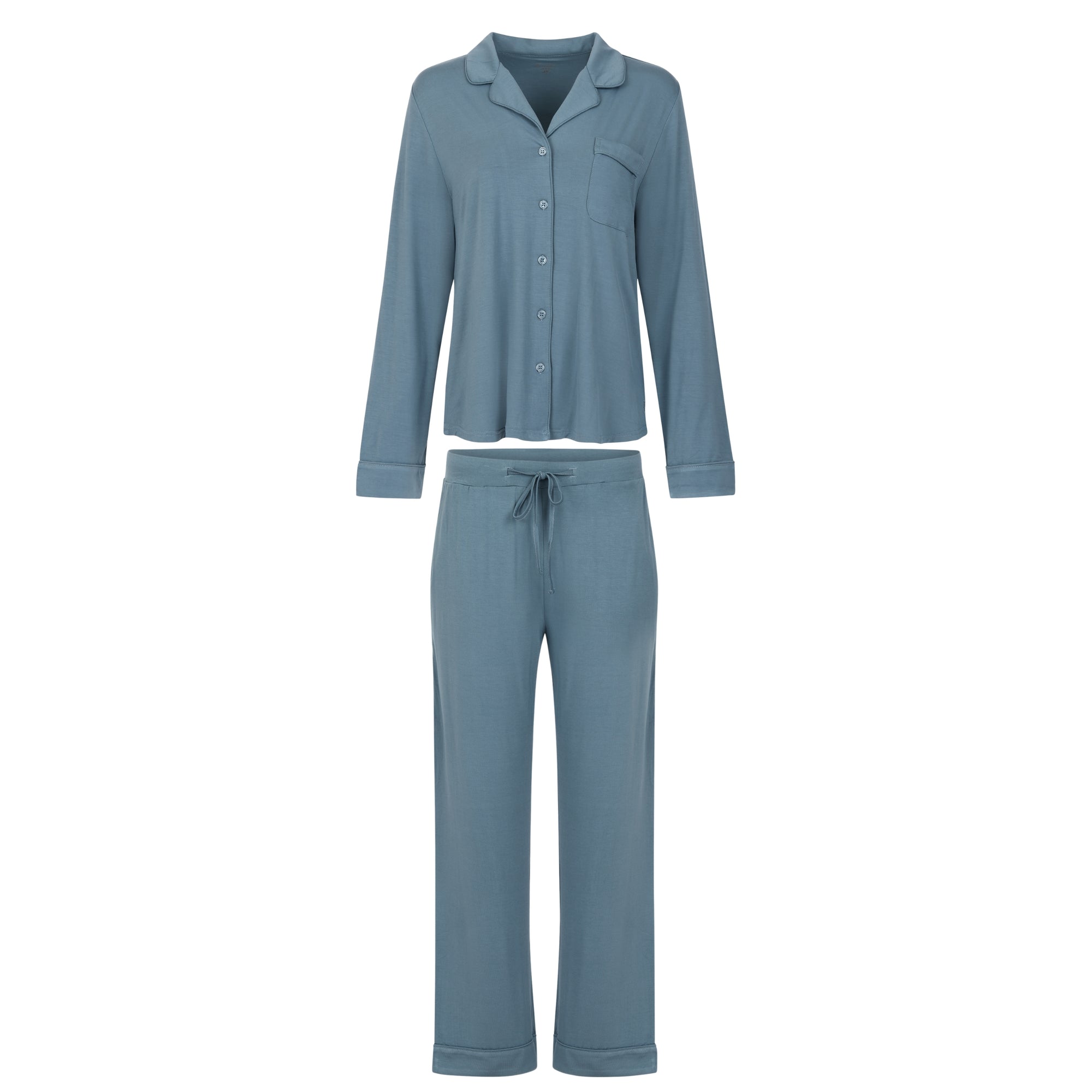 BAMBOO LONG SLEEVE LOUNGE SET - SLATE BLUE