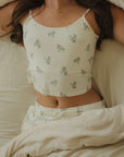 BAMBOO LOUNGE TANK - MISTLETOE (HOLIDAY)