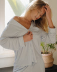 BAMBOO LONG SLEEVE LOUNGE SET - STRIPES