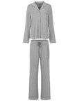 BAMBOO LONG SLEEVE LOUNGE SET - HEATHER GRAY