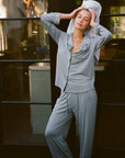 BAMBOO LONG SLEEVE LOUNGE SET - HEATHER GRAY